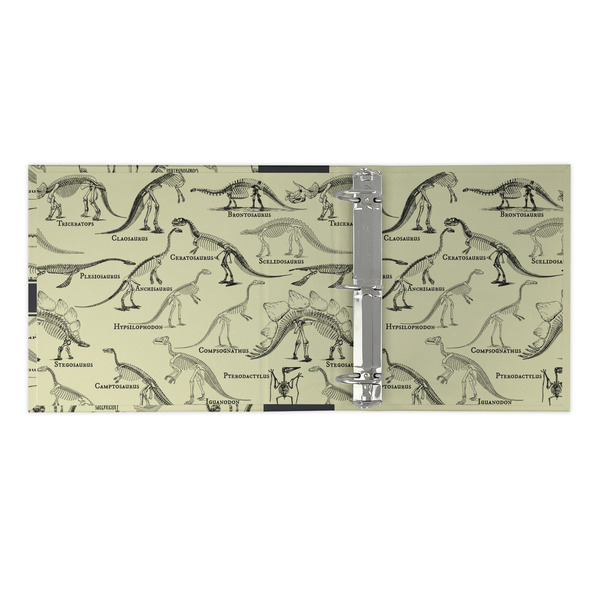 Dinosaur Skeletons 3 Ring Binders - Full Wrap - 2" - OPEN INSIDE