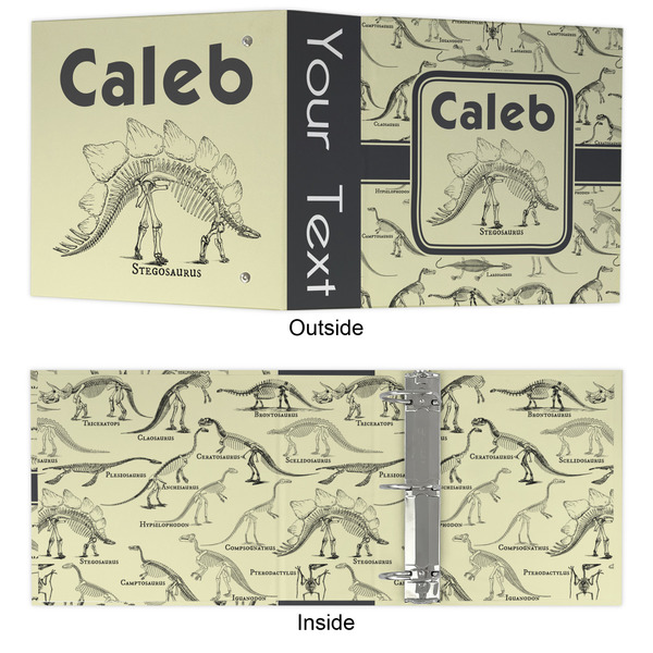 Dinosaur Skeletons 3 Ring Binders - Full Wrap - 3" - APPROVAL