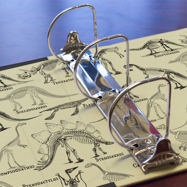 Dinosaur Skeletons 3 Ring Binders - Full Wrap - 3" - DETAIL