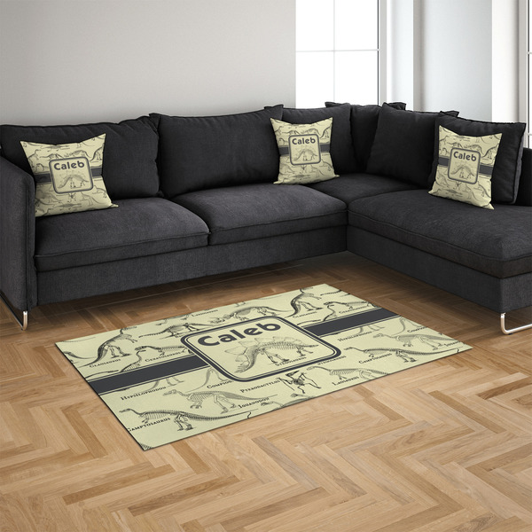 Dinosaur Skeletons 4'x6' Indoor Area Rugs - IN CONTEXT