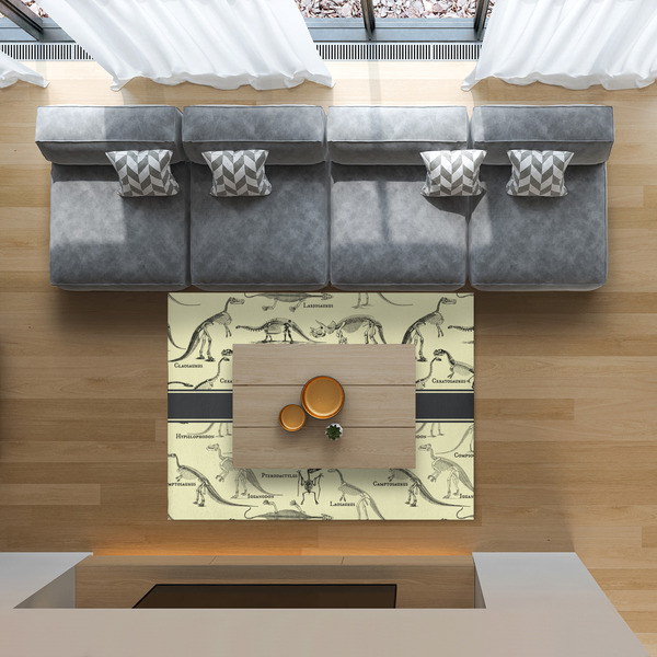 Dinosaur Skeletons 5'x7' Indoor Area Rugs - IN CONTEXT