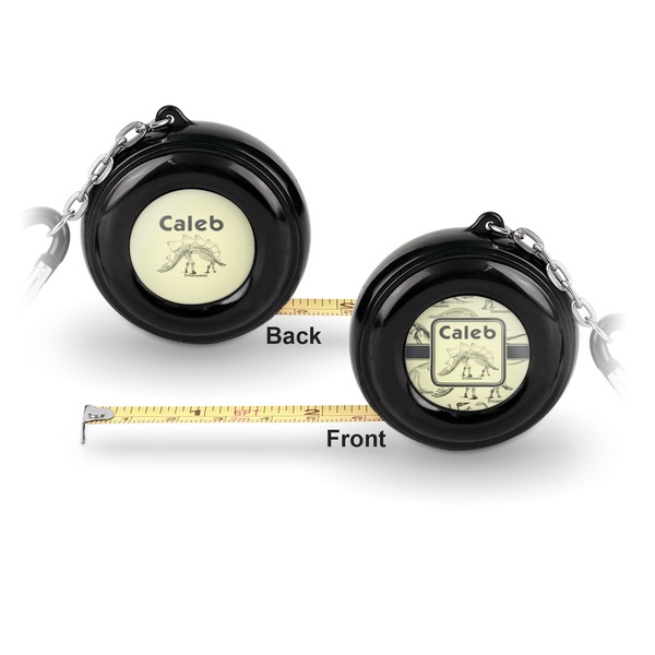 Dinosaur Skeletons 6-Ft Pocket Tape Measure with Carabiner Hook - Front and Back