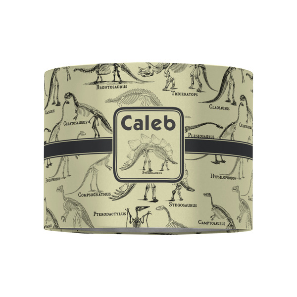 Dinosaur Skeletons 8" Drum Lampshade - FRONT (Fabric)