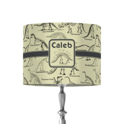 Dinosaur Skeletons 8" Drum Lamp Shade - Fabric (Personalized)