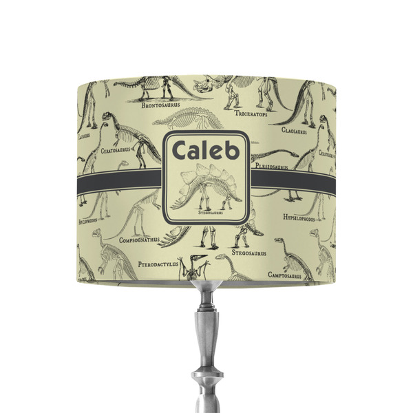 Custom Dinosaur Skeletons 8" Drum Lamp Shade - Fabric (Personalized)