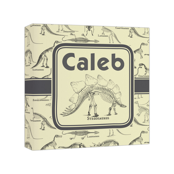 Custom Dinosaur Skeletons Canvas Print - 8x8 (Personalized)