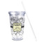 Dinosaur Skeletons Acrylic Tumbler - Full Print - Front straw out