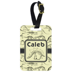 Dinosaur Skeletons Metal Luggage Tag w/ Name or Text