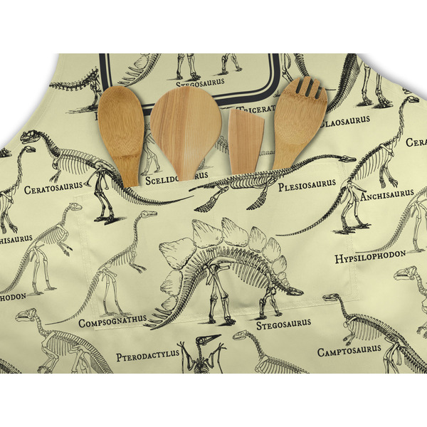 Dinosaur Skeletons Apron - Pocket Detail with Props