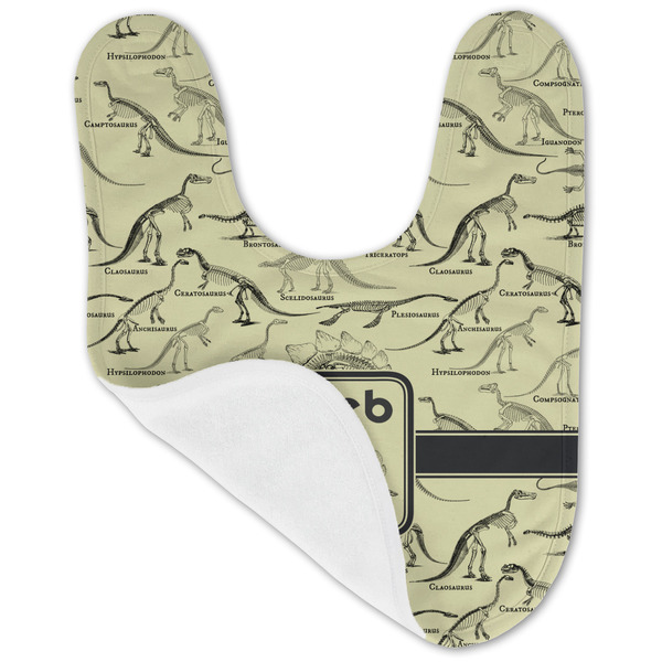 Dinosaur Skeletons Baby Bib - AFT folded