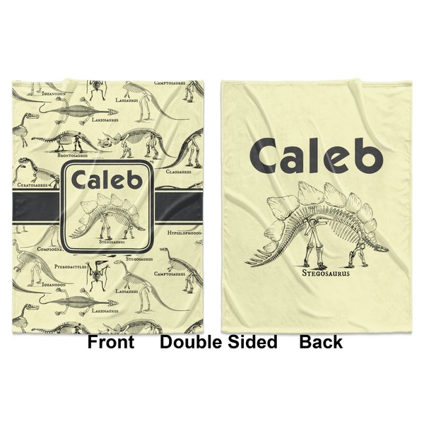 Dinosaur Skeletons Baby Blanket (Double Sided - Printed Front and Back)