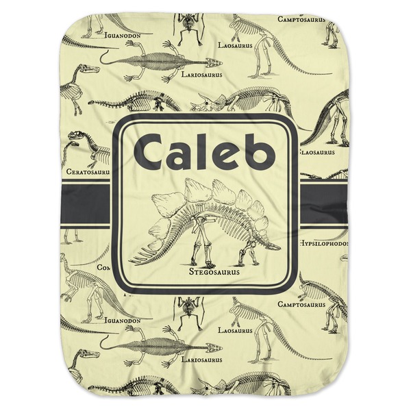 Custom Dinosaur Skeletons Baby Swaddling Blanket (Personalized)