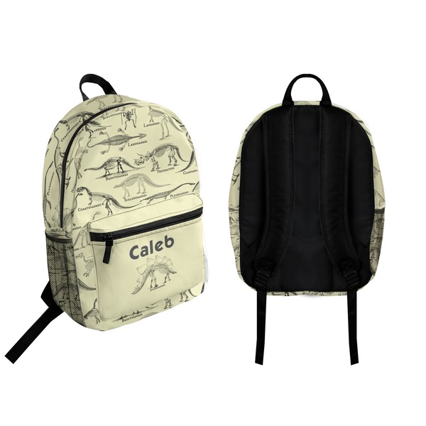 Dinosaur Skeletons Backpack front and back - Apvl
