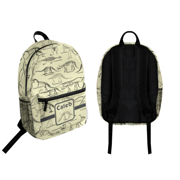 Dinosaur Skeletons Backpack front and back - Apvl
