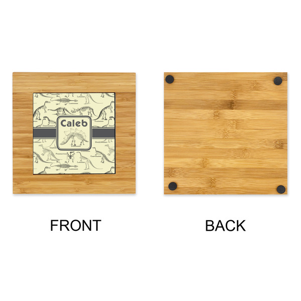 Dinosaur Skeletons Bamboo Trivet with 6" Tile - APPROVAL