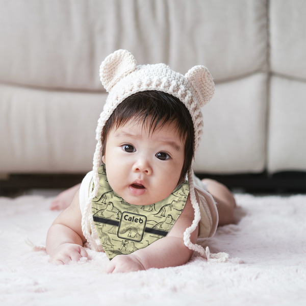 Dinosaur Skeletons Bandana Bib - (Lifestyle 2 girl)