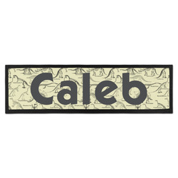Dinosaur Skeletons Bar Mat (Personalized)