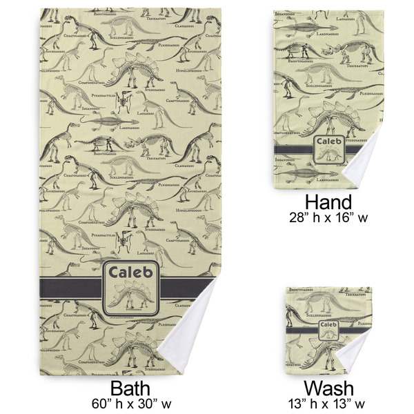 Dinosaur Skeletons Bath Towel Sets - 3-piece - Approval
