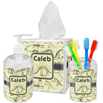 Dinosaur Skeletons Acrylic Bathroom Accessories Set w/ Name or Text