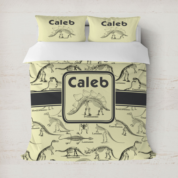Custom Dinosaur Skeletons Duvet Cover (Personalized)