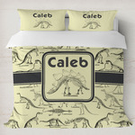 Dinosaur Skeletons Duvet Cover Set - King (Personalized)