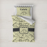 Dinosaur Skeletons Duvet Cover Set - Twin (Personalized)