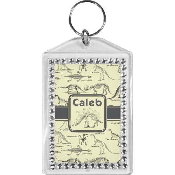 Custom Dinosaur Skeletons Bling Keychain (Personalized)
