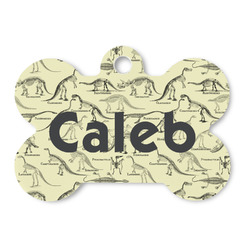 Dinosaur Skeletons Bone Shaped Dog ID Tag (Personalized)