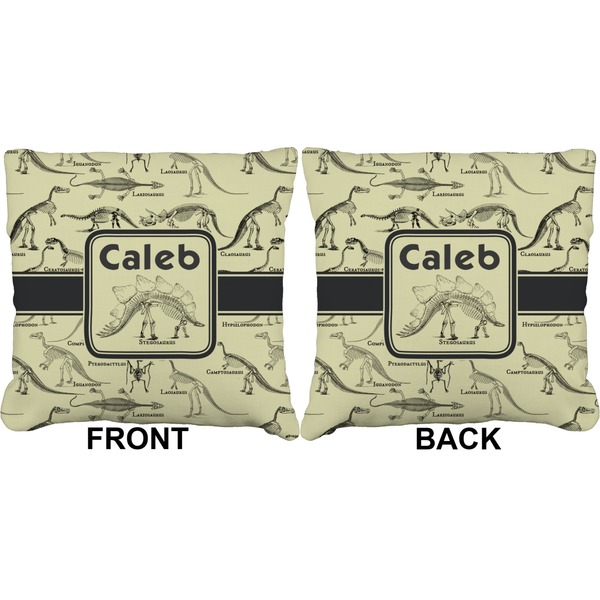 Dinosaur Skeletons Burlap Pillow Approval