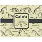 Dinosaur Skeletons Woven Fabric Placemat - Twill w/ Name or Text