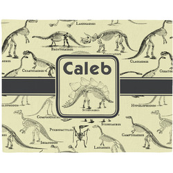 Dinosaur Skeletons Woven Fabric Placemat - Twill w/ Name or Text