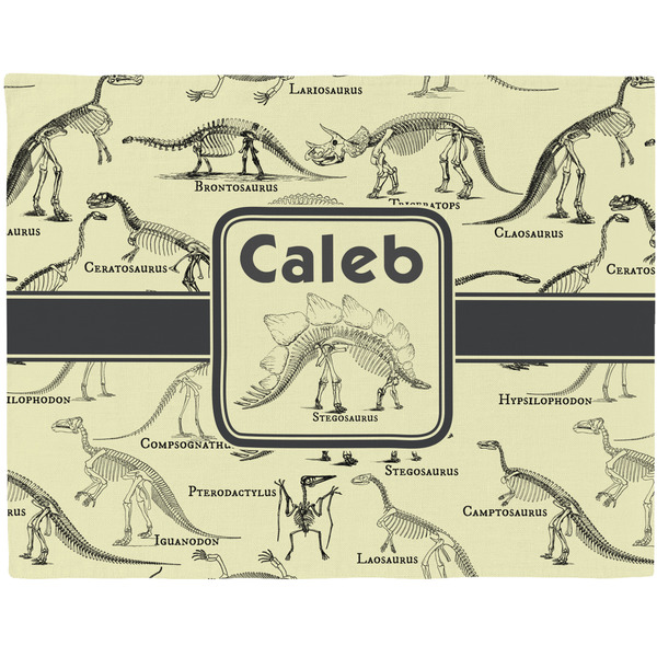 Custom Dinosaur Skeletons Woven Fabric Placemat - Twill w/ Name or Text