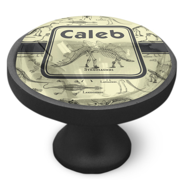 Dinosaur Skeletons Cabinet Knob - Black - Side