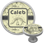 Dinosaur Skeletons Cabinet Knob (Silver) (Personalized)