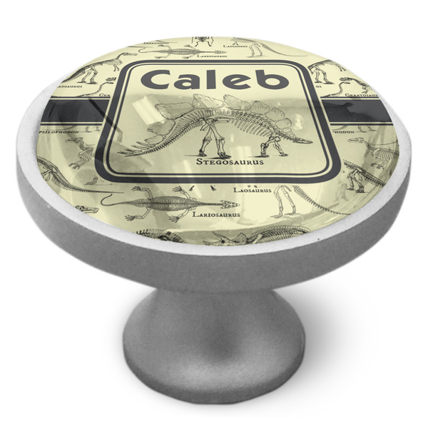 Dinosaur Skeletons Cabinet Knob - Nickel - Side