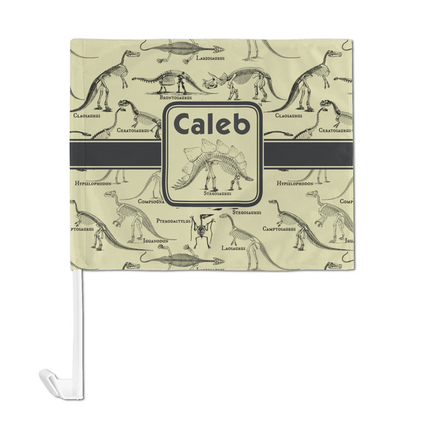 Dinosaur Skeletons Car Flag - Large - FRONT