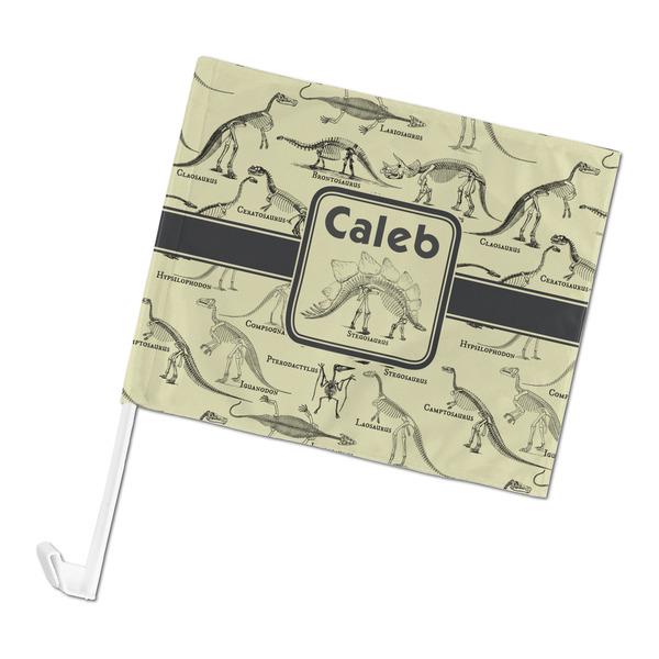 Custom Dinosaur Skeletons Car Flag - Large (Personalized)
