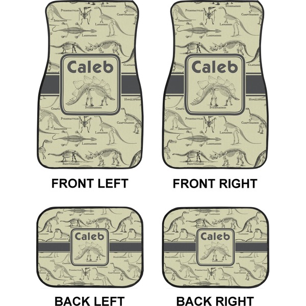 Dinosaur Skeletons Car Floor Mats Set (2F + 2B)