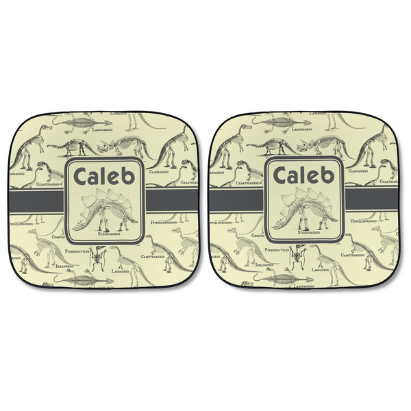 Dinosaur Skeletons Car Sun Shades - FRONT