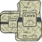 Dinosaur Skeletons Car Floor Mats Set - 2 Front & 2 Back (Personalized)