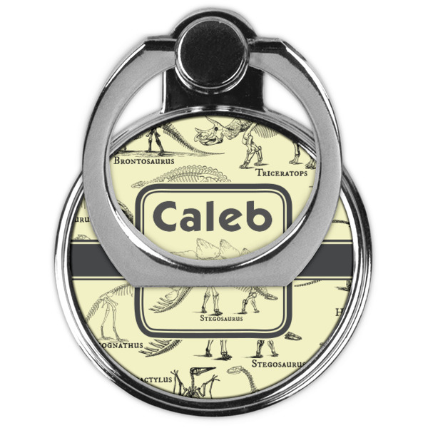 Dinosaur Skeletons Cell Phone Ring Stand & Holder - Front (Collapsed)