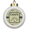 Dinosaur Skeletons Ceramic Ball Ornament (Personalized)
