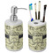Dinosaur Skeletons Ceramic Bathroom Accessories Set (Personalized)