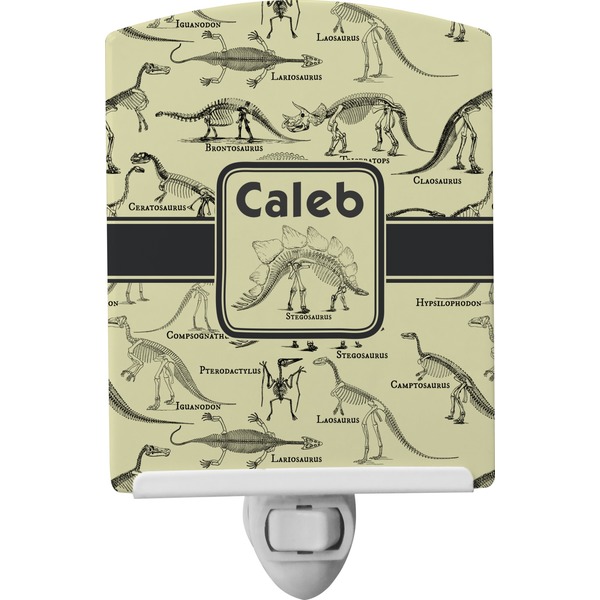 Custom Dinosaur Skeletons Ceramic Night Light (Personalized)