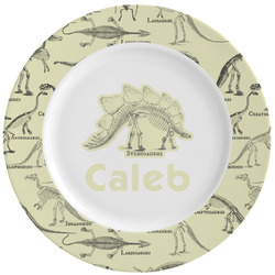 Dinosaur Skeletons Ceramic Dinner Plates (Set of 4) (Personalized)