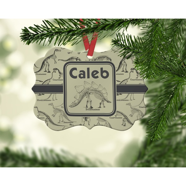 Dinosaur Skeletons Christmas Ornament (On Tree)