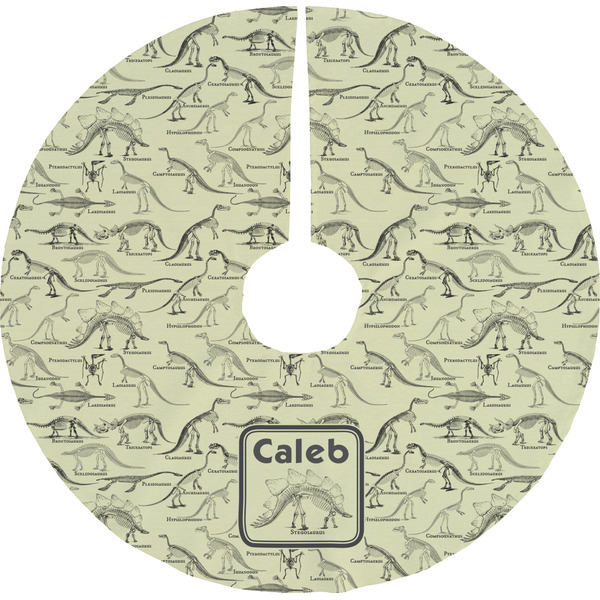 Custom Dinosaur Skeletons Tree Skirt (Personalized)