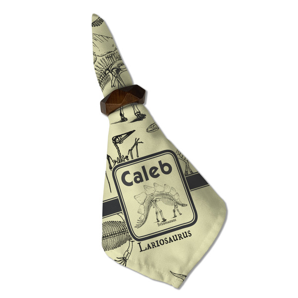Dinosaur Skeletons Cloth Napkins - Personalized Dinner (Folded in Ring) (MAIN)