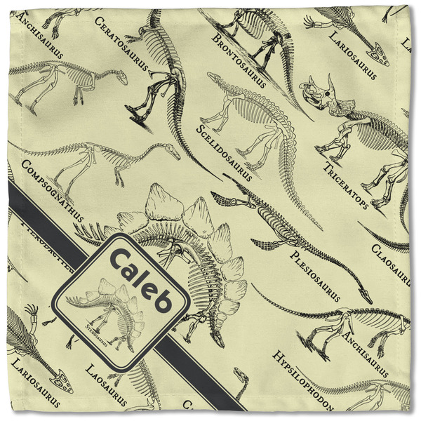 Dinosaur Skeletons Cloth Napkins - Personalized Lunch (Single Full Open)