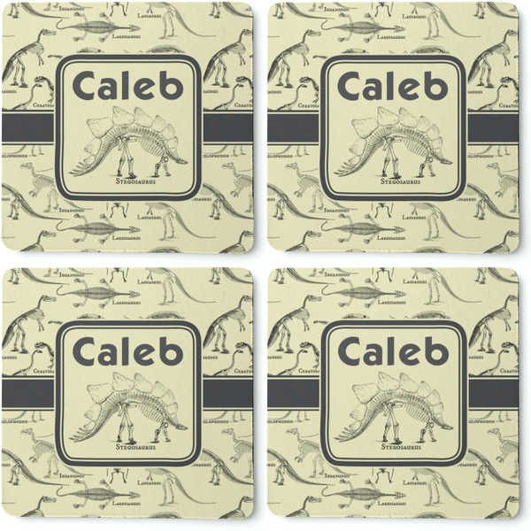 Dinosaur Skeletons Coaster Rubber Back - Apvl